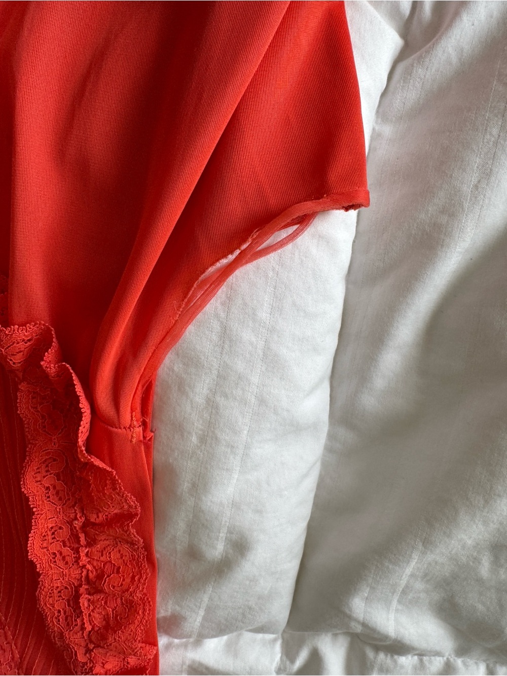 Vintage Orange Ruffled Nightgown - Picture 8 of 8